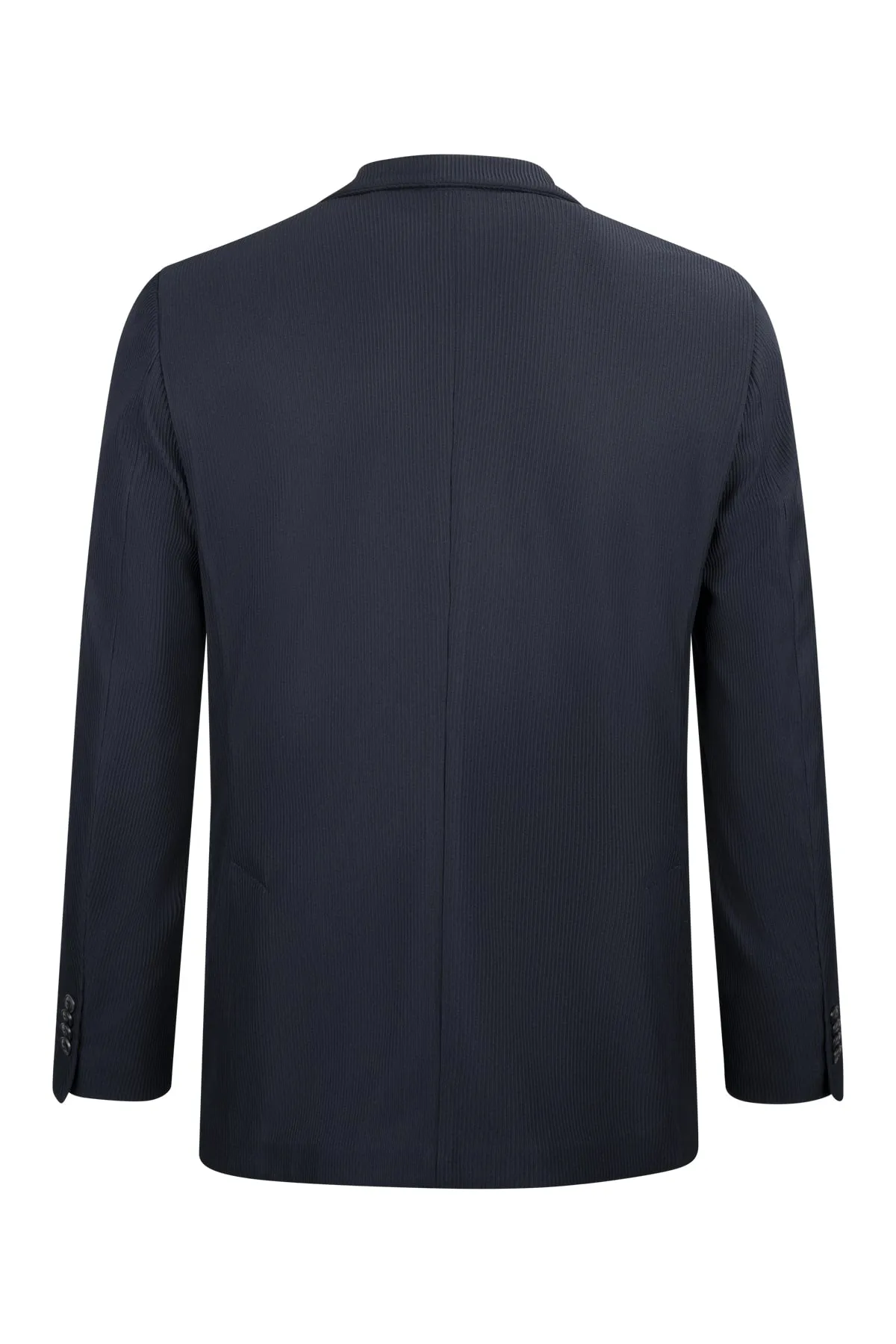 Comfort Fit Navy Notch Lapel Classic Blazer Recycled materials Thermal Lined