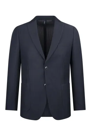 Comfort Fit Navy Notch Lapel Classic Blazer Basic Layers NonRestrictiveCut