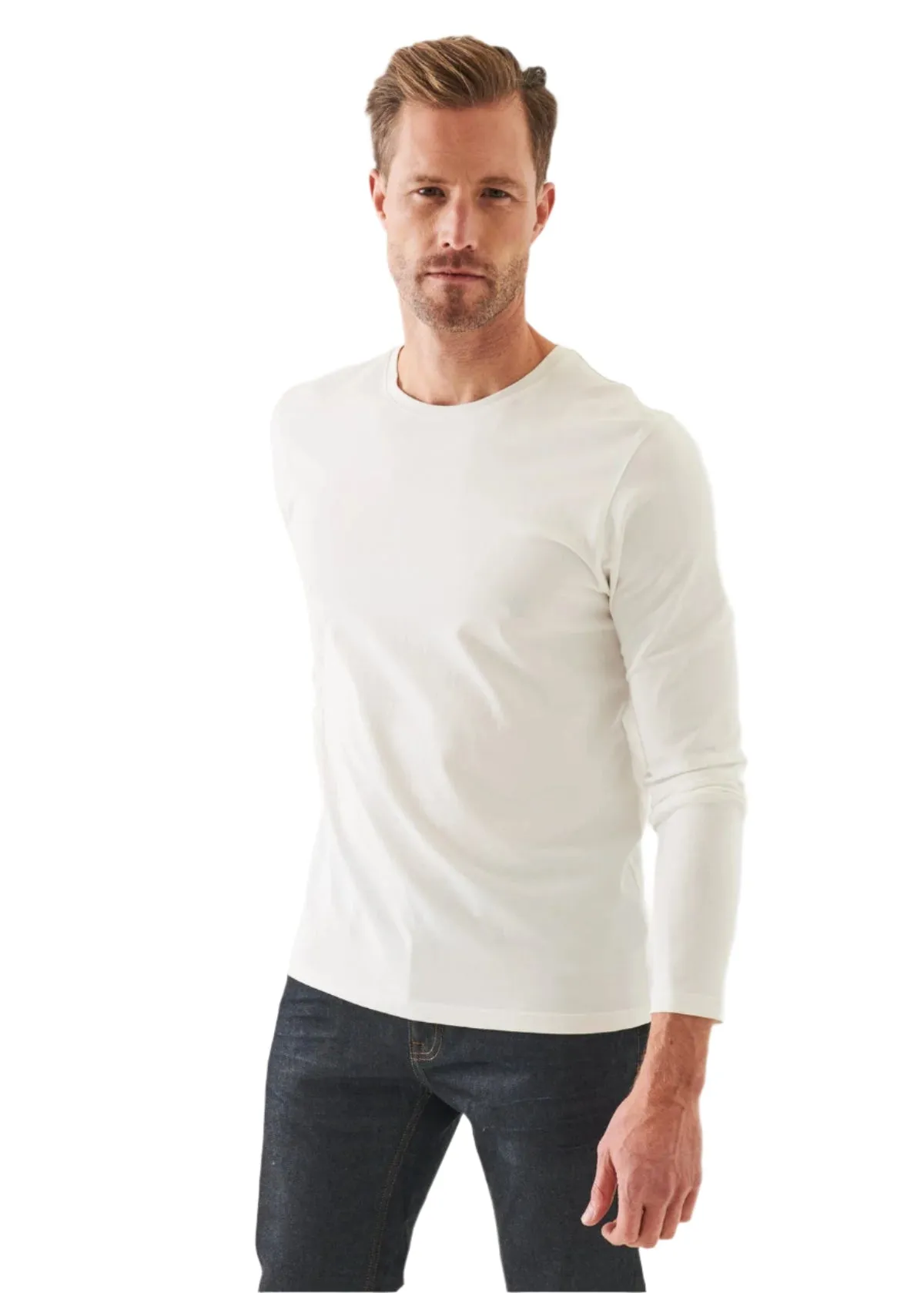 Princess Glow Cozy Style LS Crew Tee - White