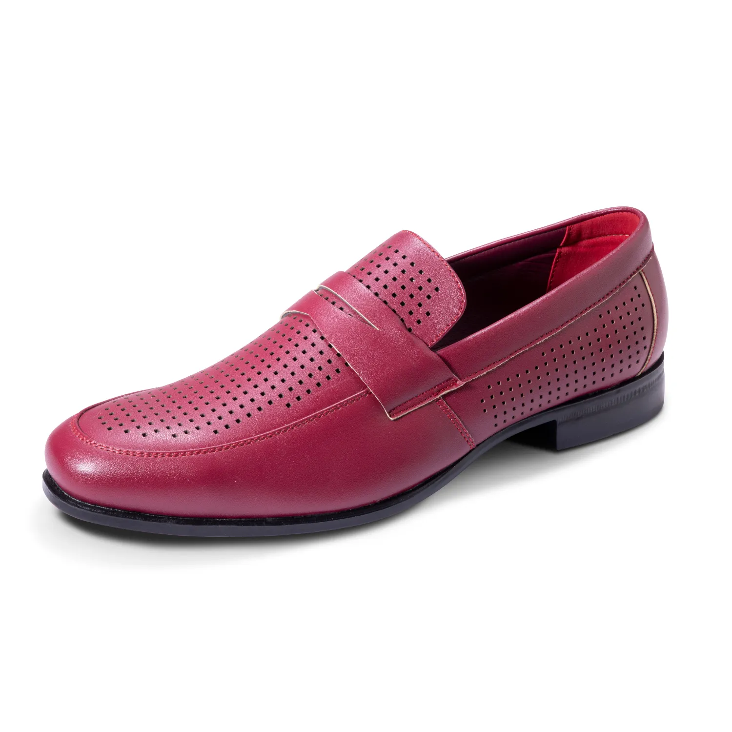 Montique Burgundy Casual Summer Loafer Shoes S84 Supportive Walk