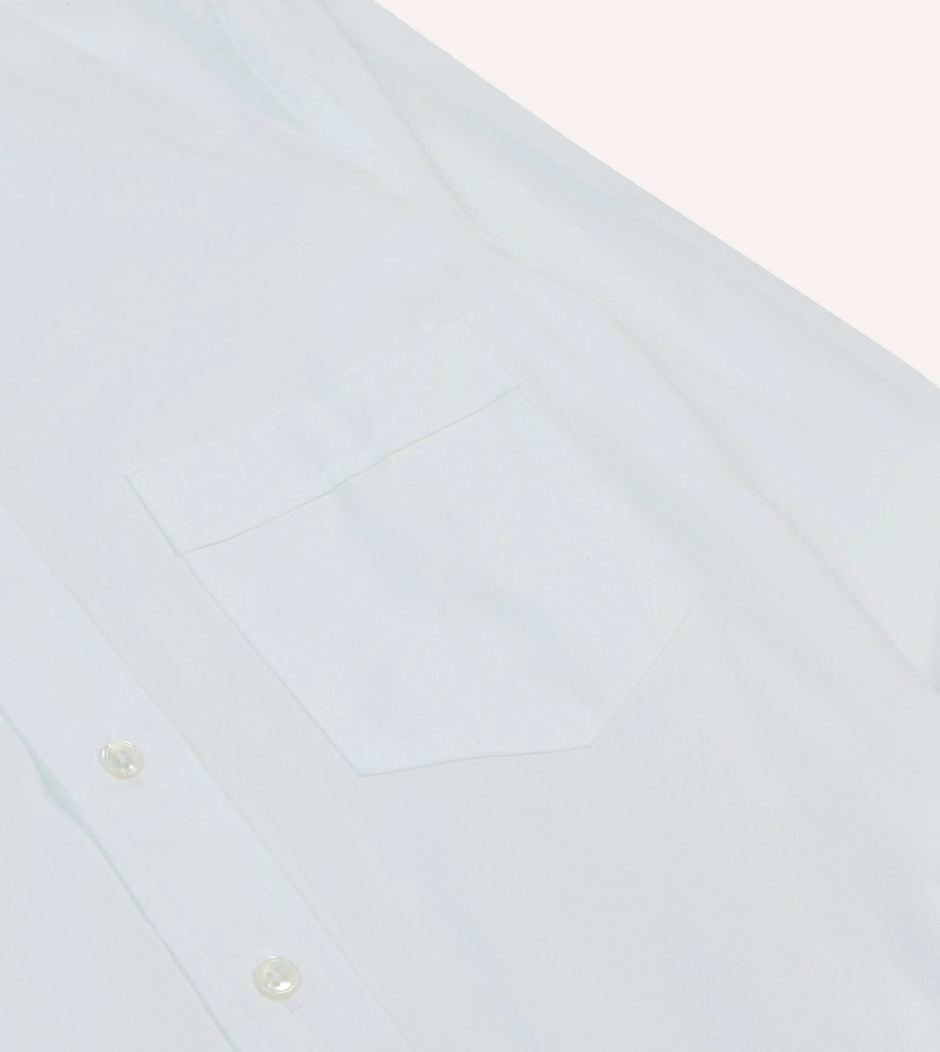White Pinpoint Oxford Cotton Cloth Button-Down Shirt Snag Resistant Fabric