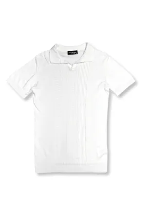 Drexler Knitted Polo Shirt Contrast Trim Detail Workout Friendly