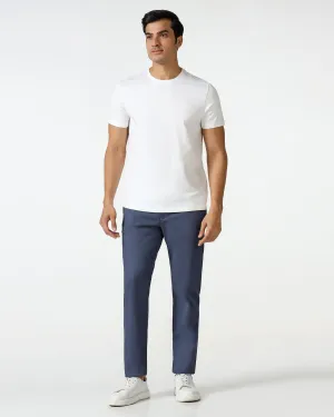 All Day Use Comfort Fit Blue Textured Khakis - Kary