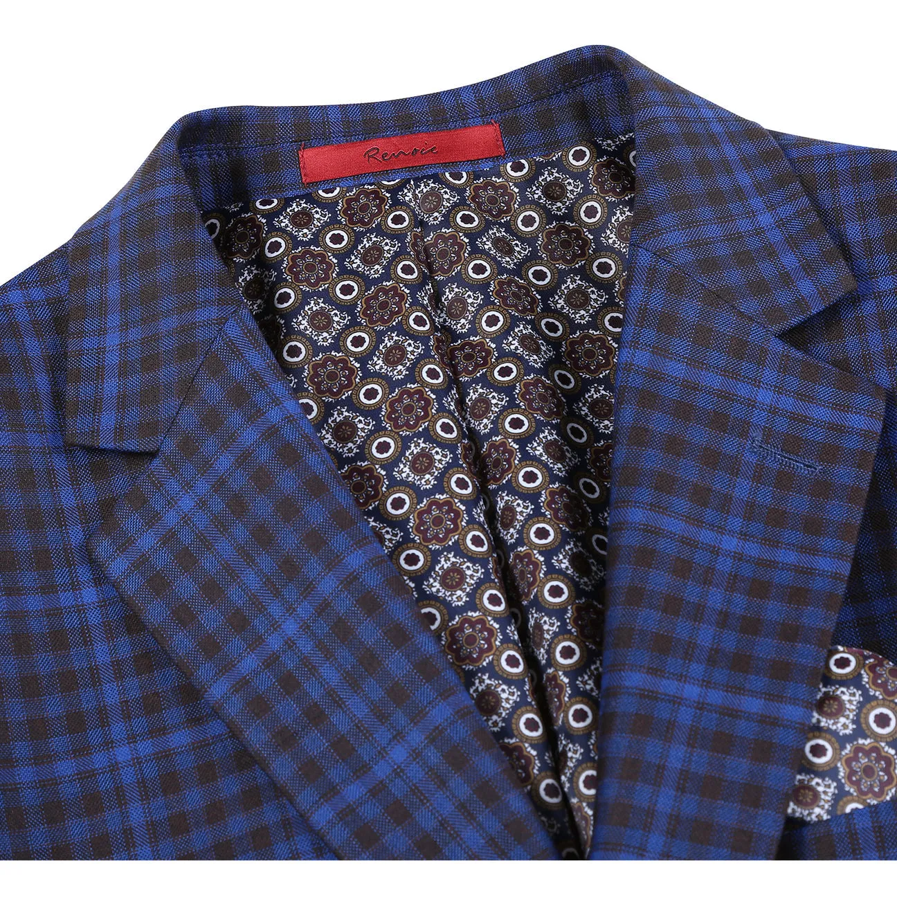 Alessandro Vitello by Renoir New Slim Fit Blazer Blue 294-49 Elastic Cuff Adjustment