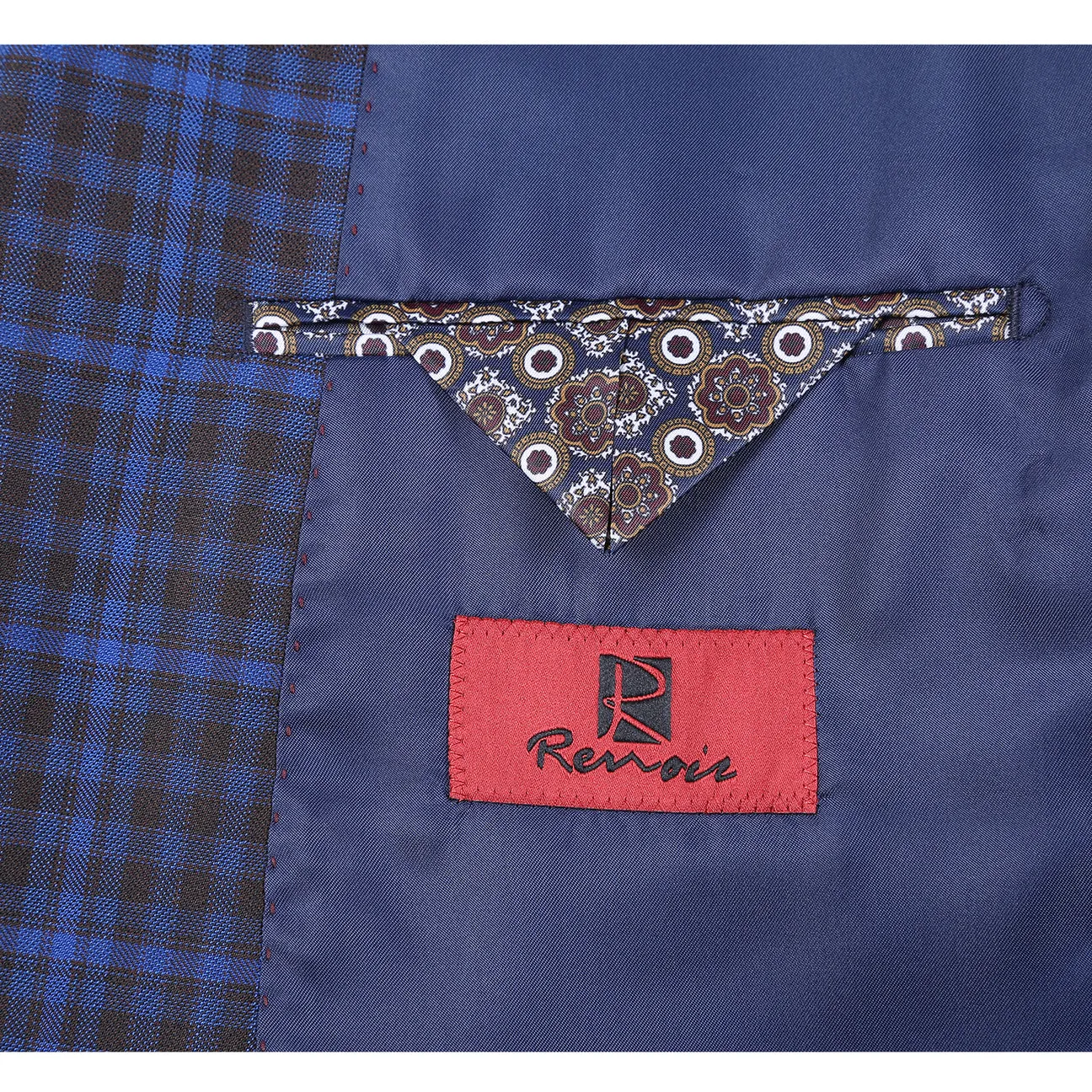 Quick Dry Fabric Alessandro Vitello by Renoir New Slim Fit Blazer Blue 294-49