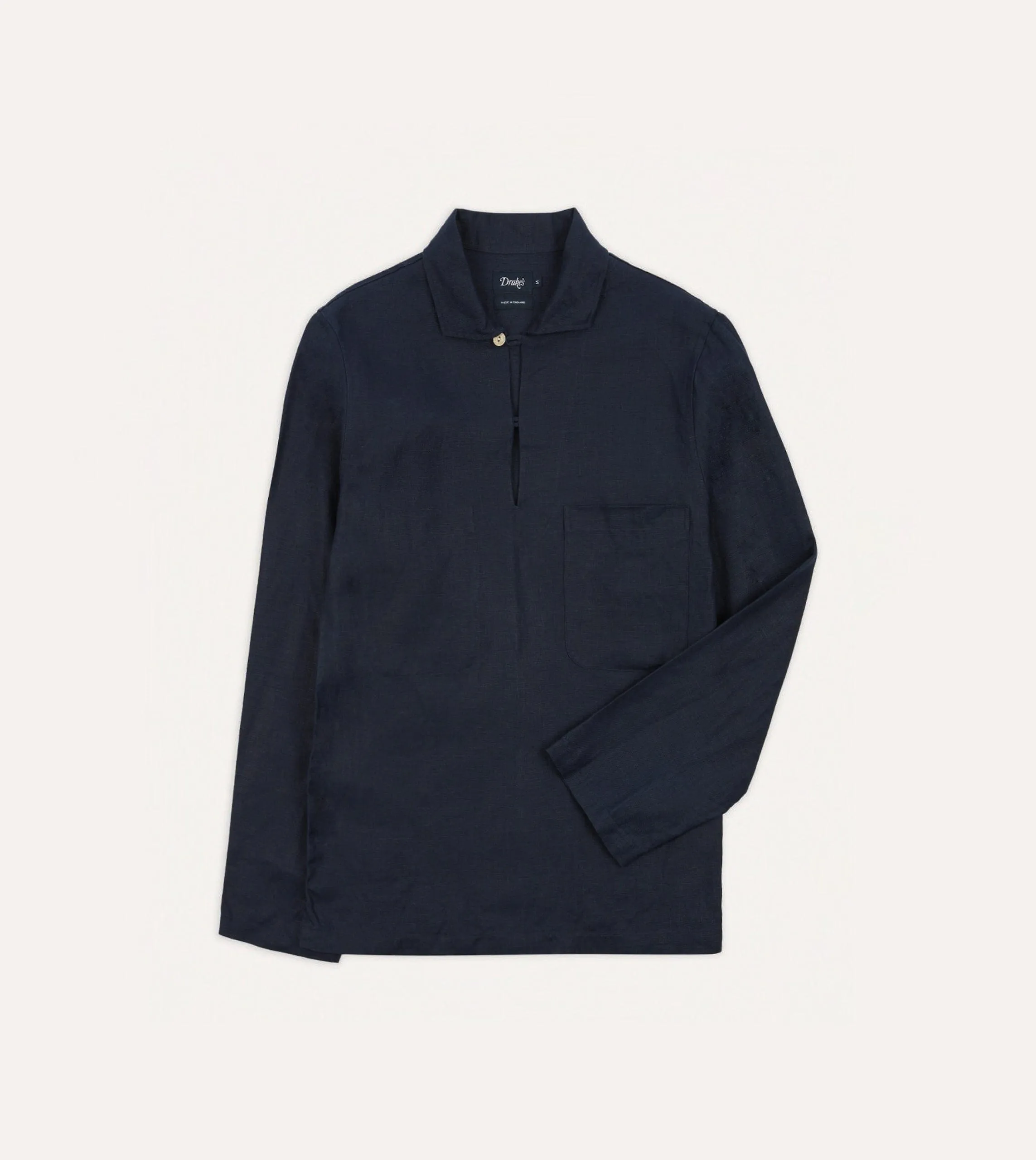 Navy Irish Linen Smock Sophisticated Style Lightweight Layer