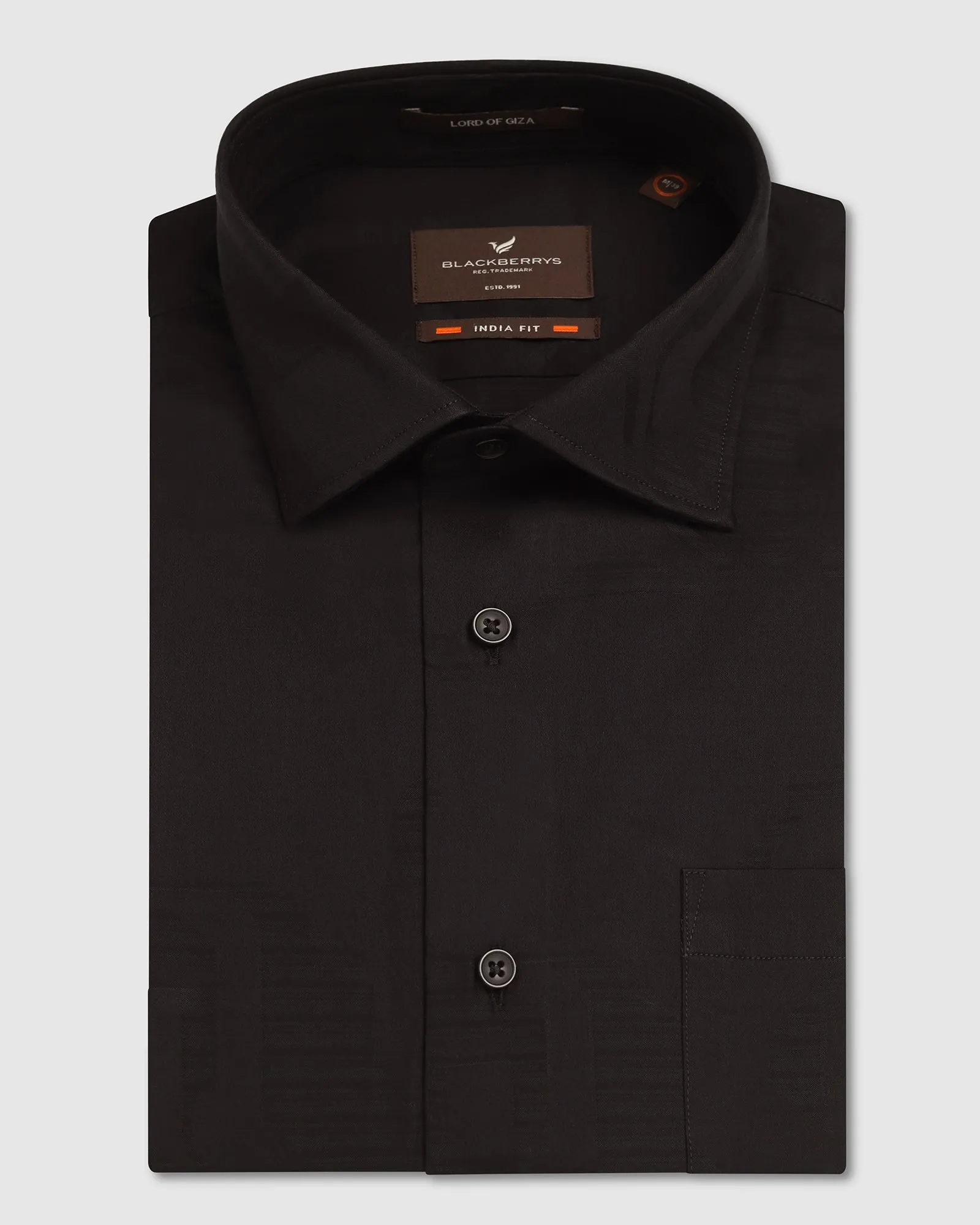 Anti Static Fabric family gathering Formal Brown Jacquard Shirt - Rowan