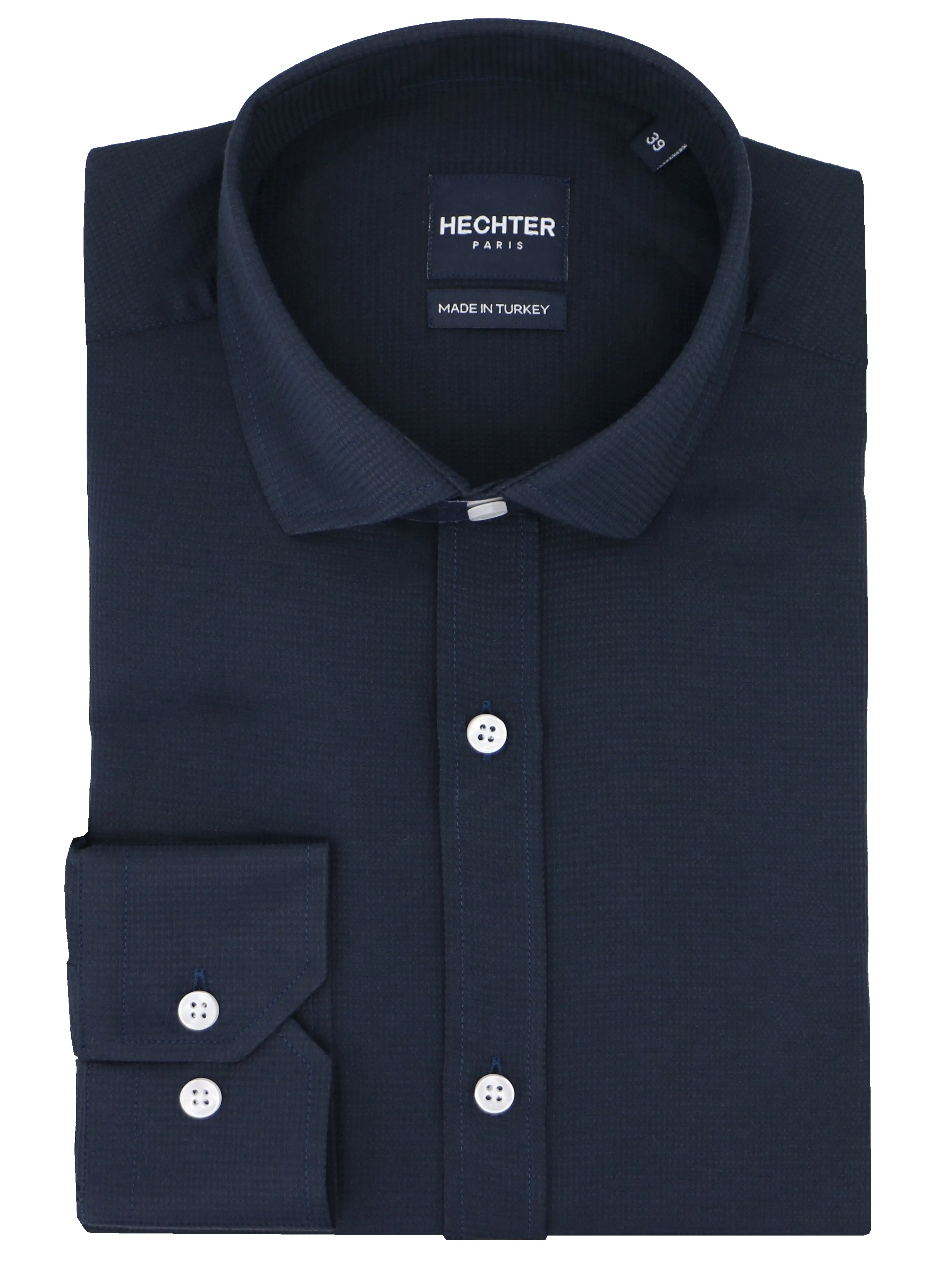 Wardrobe Staple Jacque Business Navy Woven Shirt