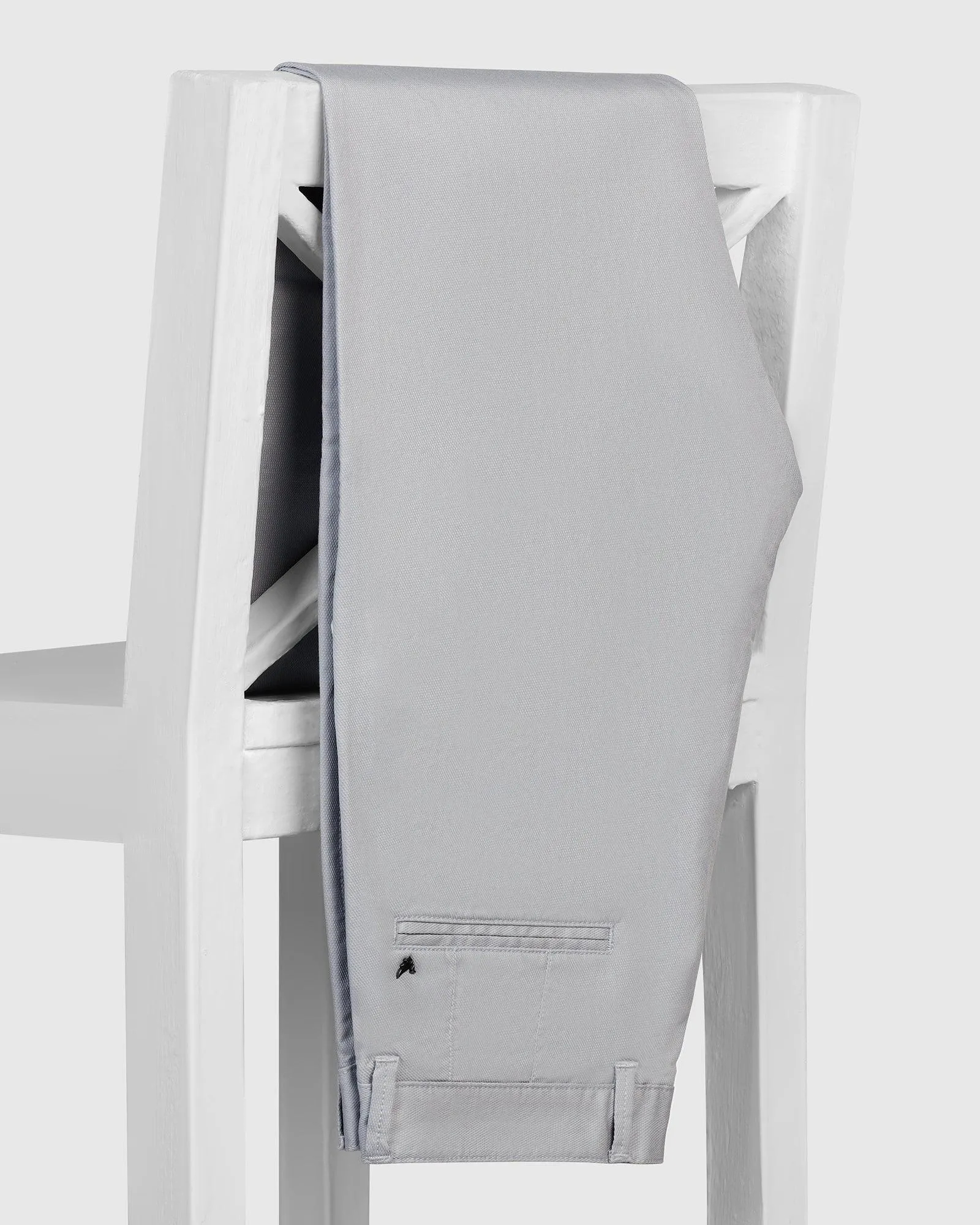 Casual Stretch Wear Slim Fit B-91 Casual Grey Textured Khakis - Kart