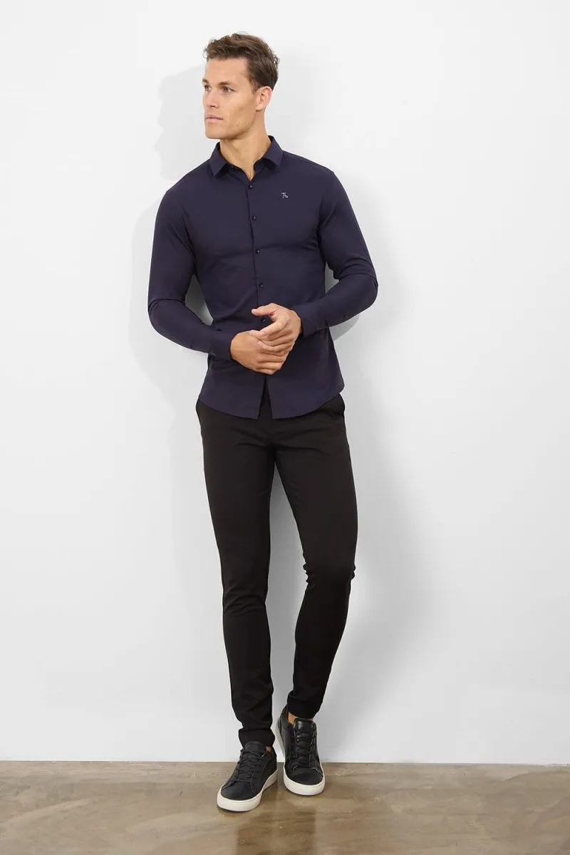 Bamboo Shirt in Midnight Ergonomic Back Panel