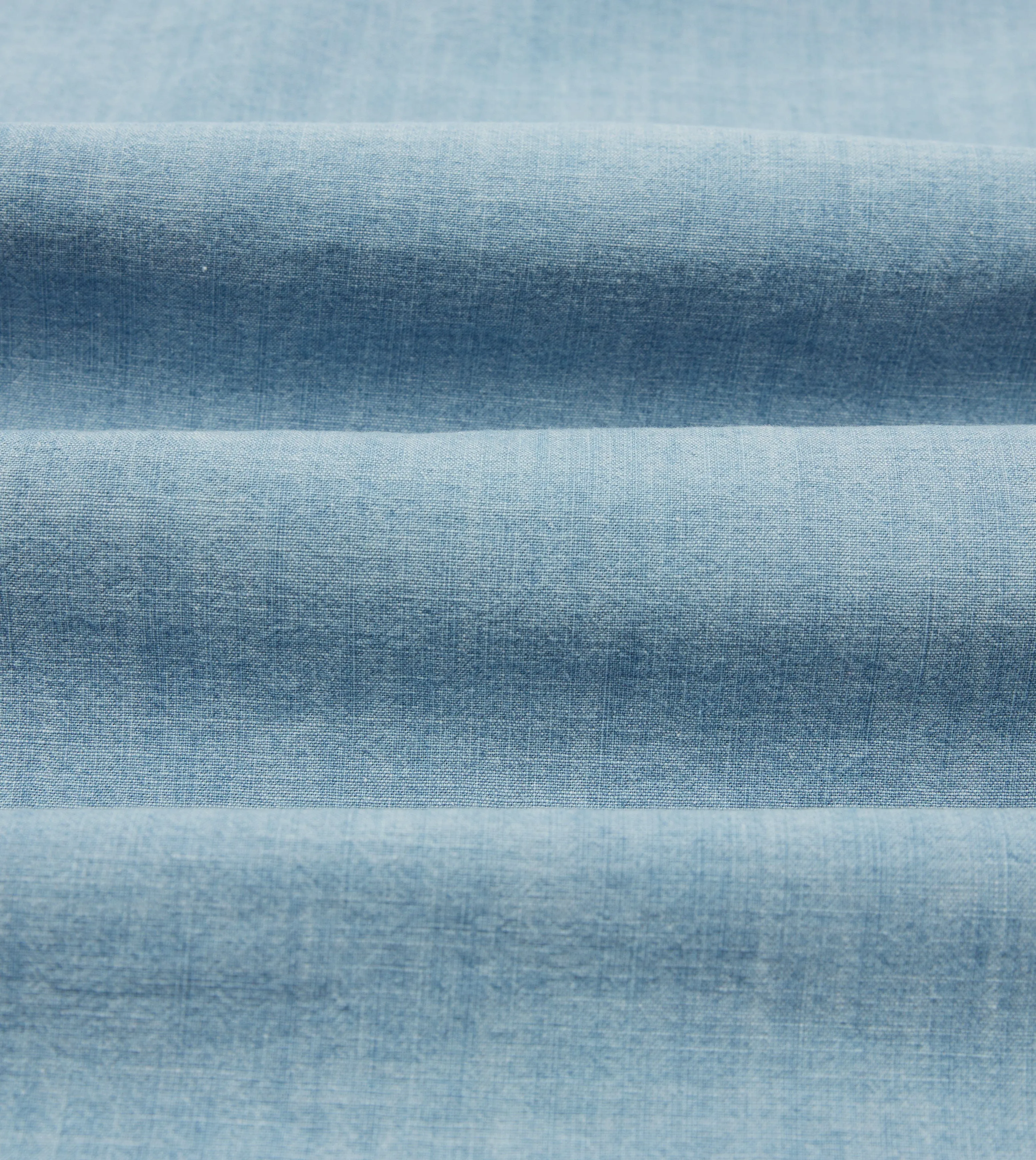 Winter Layering Work Appropriate Blue Cotton Chambray Two-Pocket Work Shirt