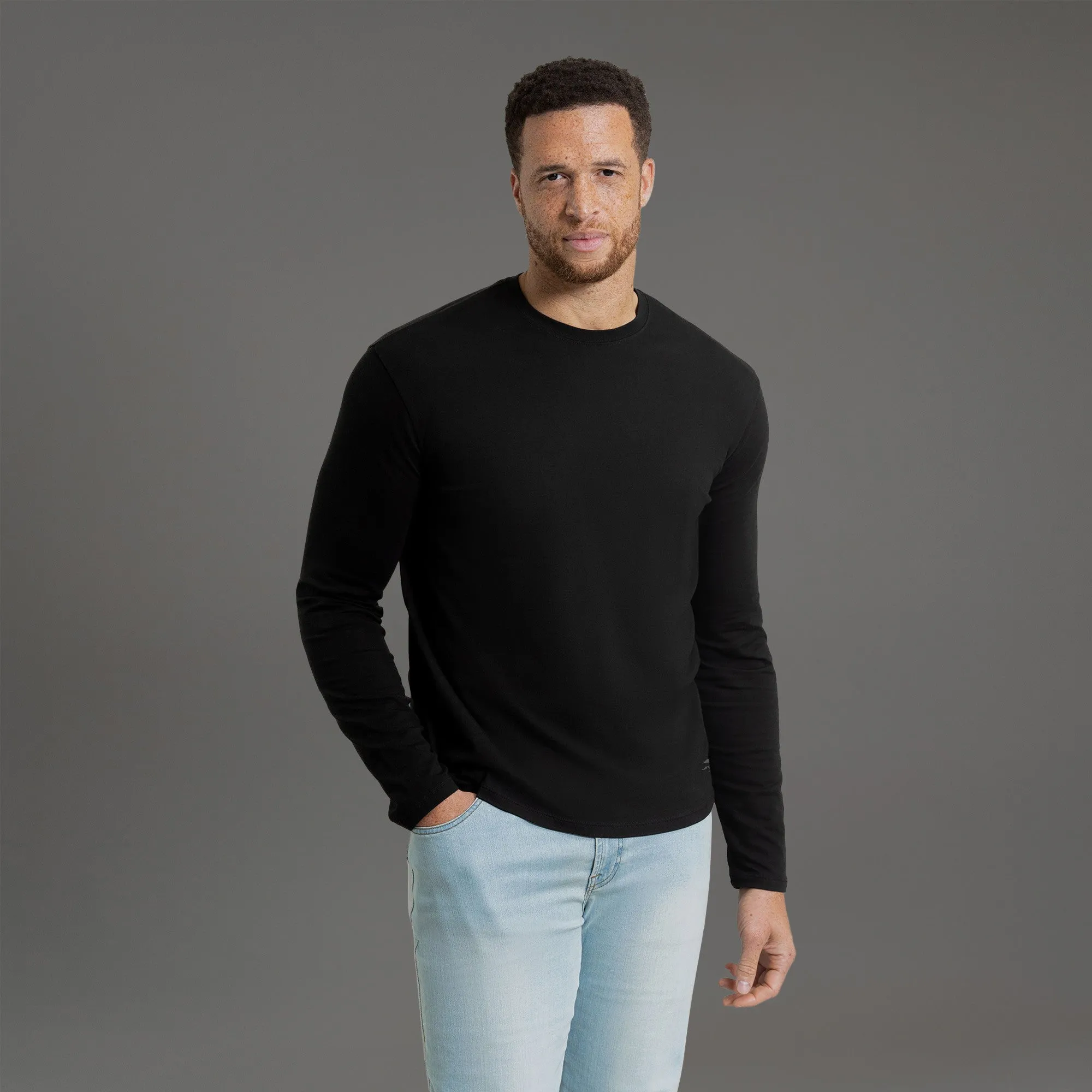 Cloud Long Sleeve T-Shirt cotton material Soft Touch Fabric