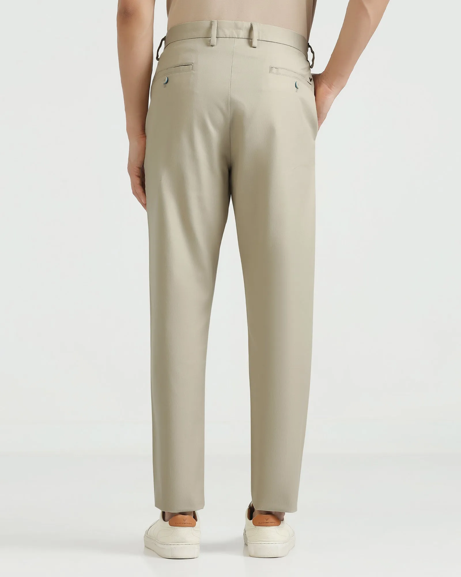 Relaxed Comfort Fit Temp Tech Sneaker Fit Casual Beige Textured Khakis - Blake