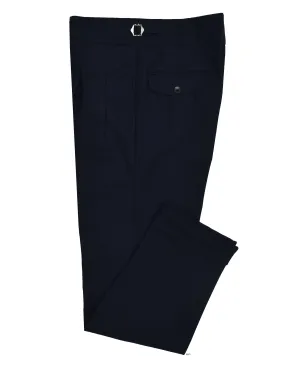 AdjustableWaistband Comfort Control VBC Tropical Wool: Navy
