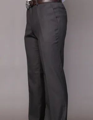 HEATHER CHARCOAL MODERN FIT FLAT FRONT DRESS PANTS slim cut Dark wash