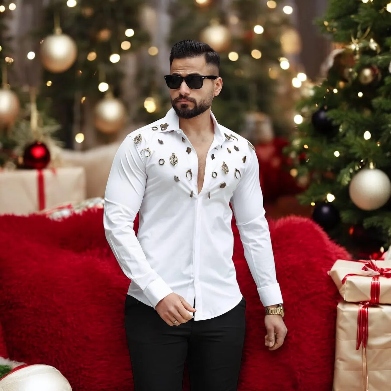 Devon Charmed Collared Shirt Sea Fit