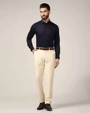 Straight B-90 Formal Beige Solid Trouser - Himalayan Formal Look Neutral Tone
