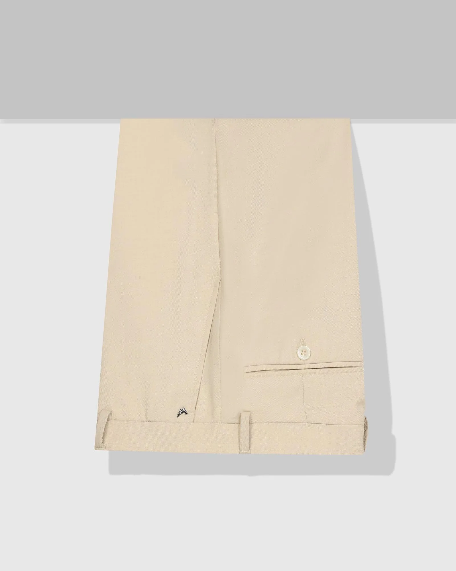 Breath Flex Straight B-90 Formal Beige Solid Trouser - Himalayan