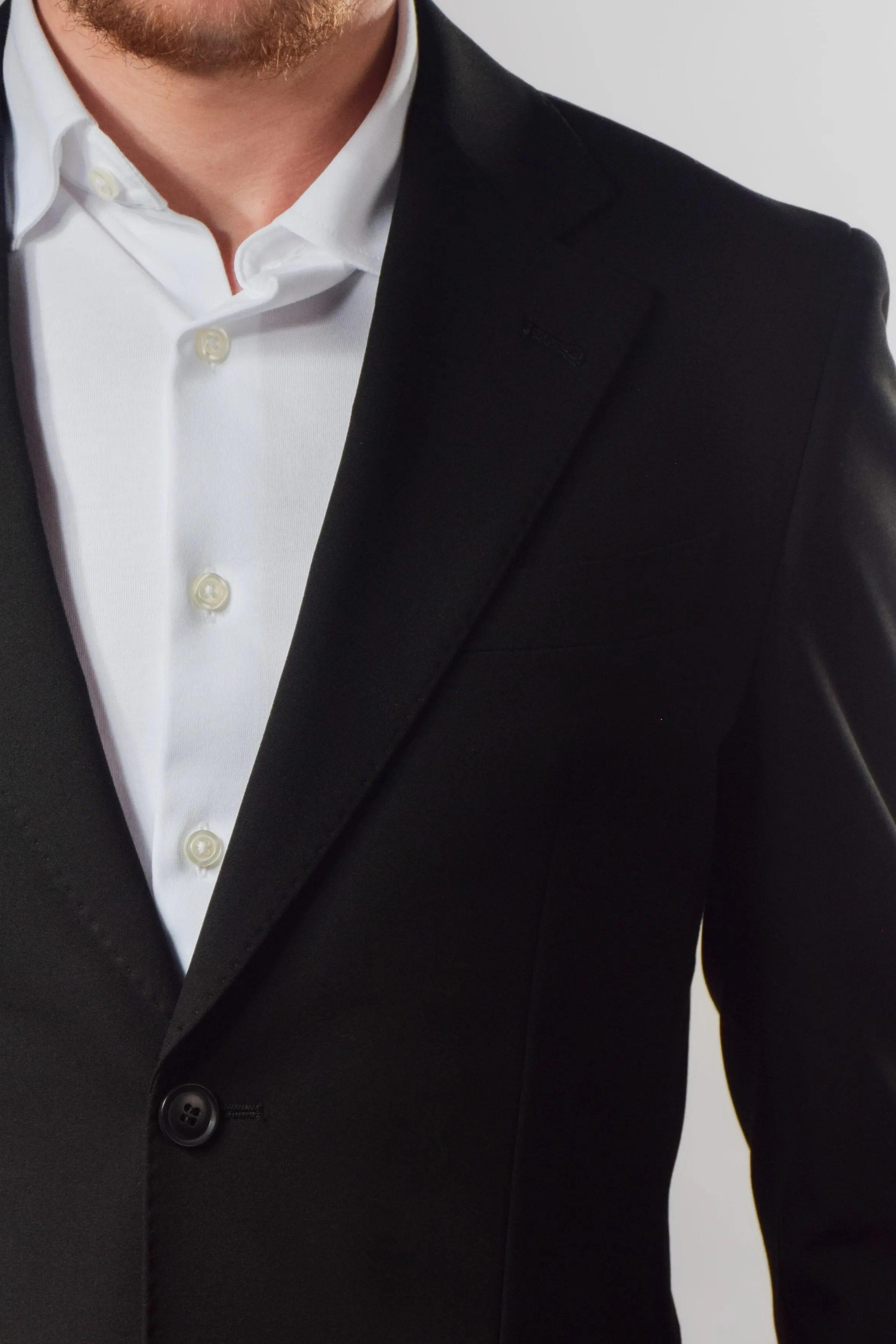 Washable Travel Blazer Black | Slim All Weather Adaptability