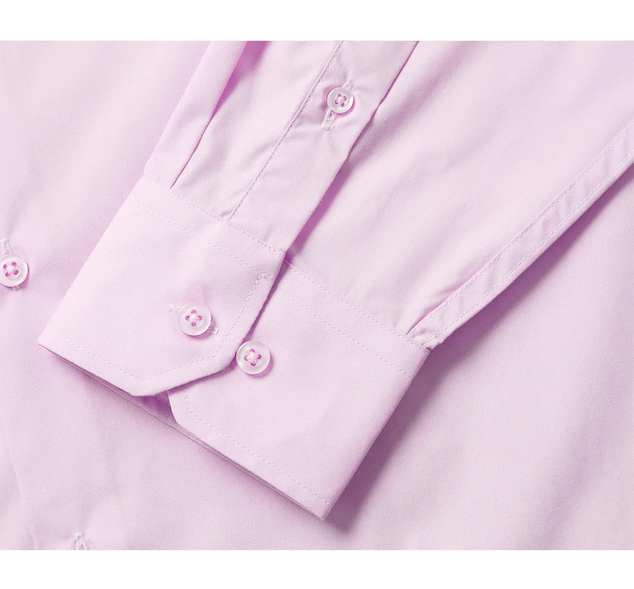 Weekend Outfit VERNO Light Pink Classic Fit Long Sleeve Travel Easy-Care Cotton Dress Shirt CS0222