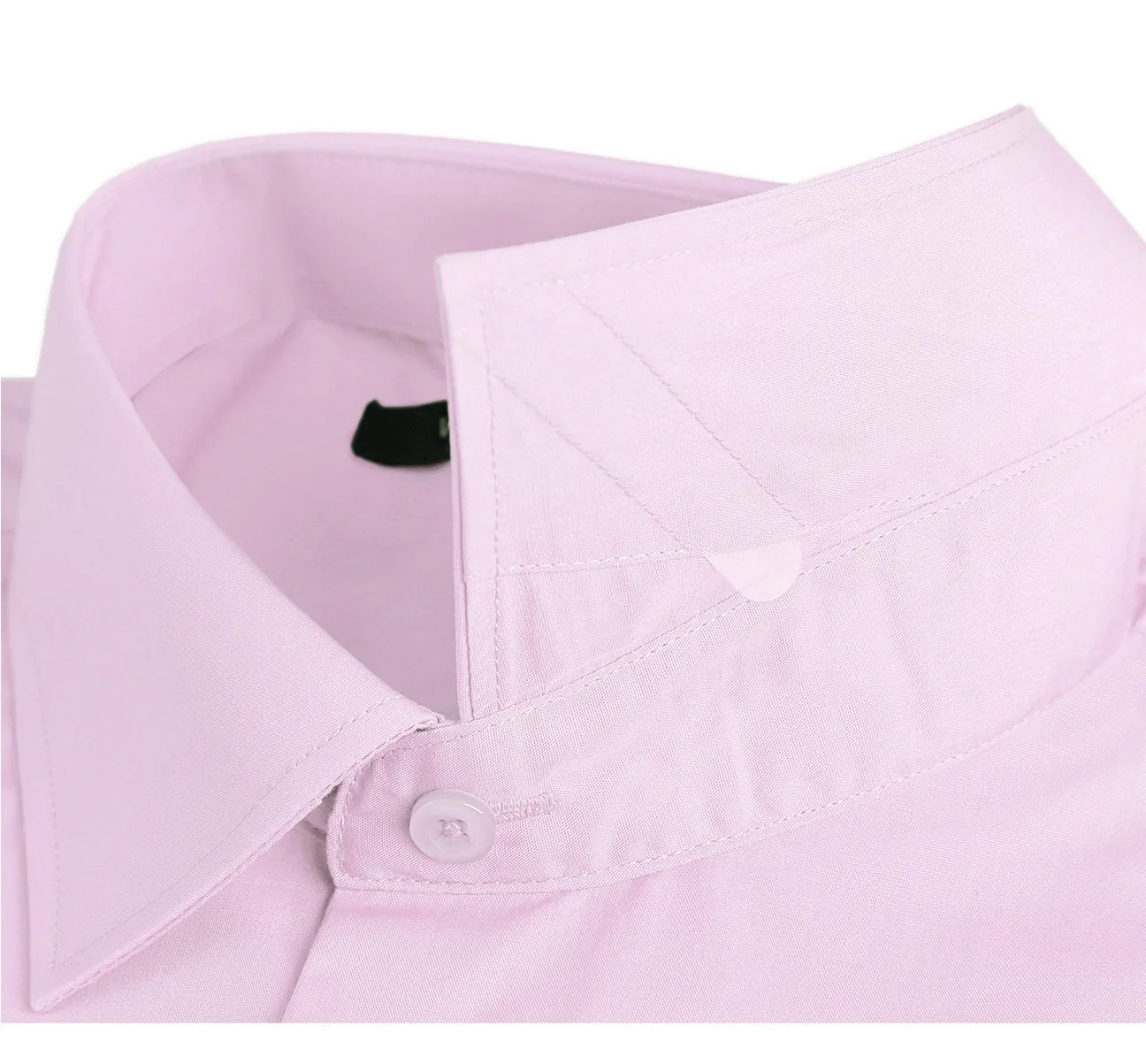VERNO Light Pink Classic Fit Long Sleeve Travel Easy-Care Cotton Dress Shirt CS0222 Social Meetup