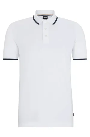 Hugo Boss White Polo Shirt Premium Feel