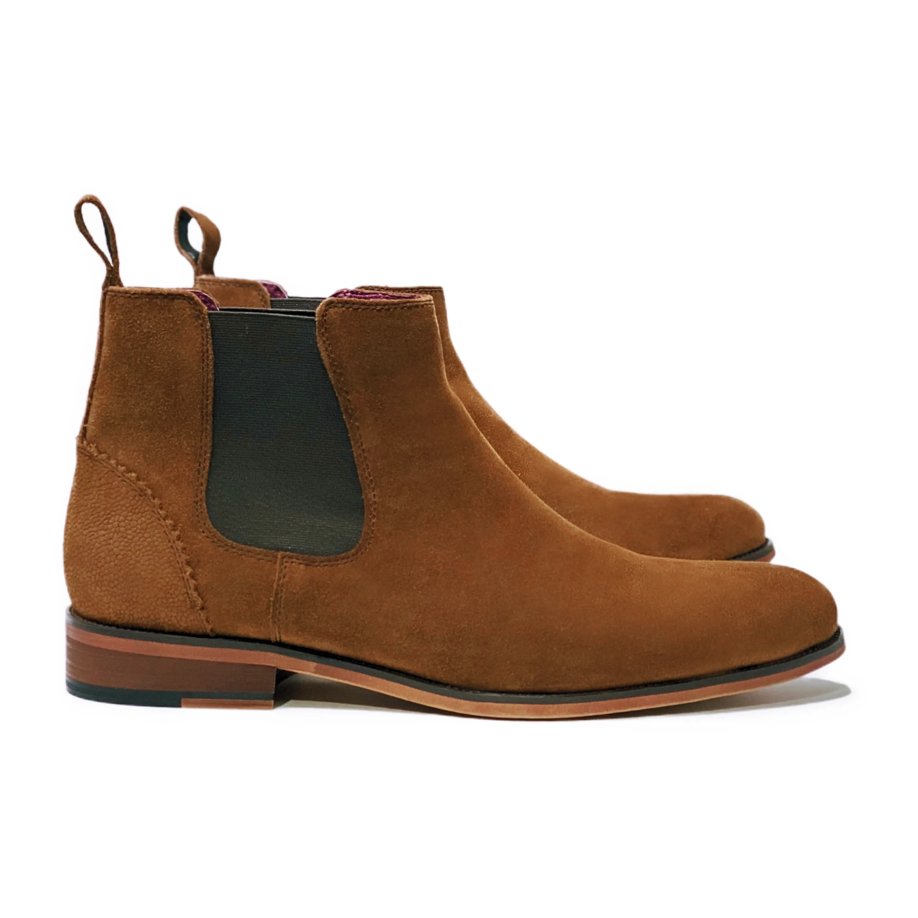 Hand Burnished Finish Desert One Chelsea Boots