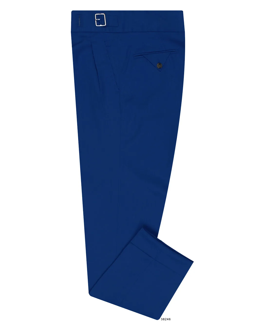 Gurkha Pant in VBC 100% Wool: Royal Blue Twill Sporty Appeal Multi-way wear