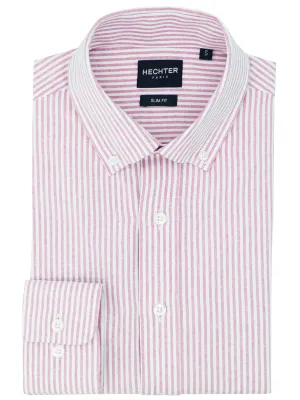 Formal Elegance No Slip Shoulder Grips Pink Button Down Striped Shirt