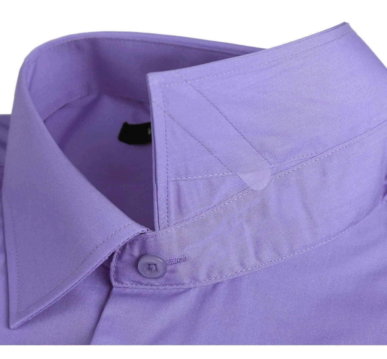 VERNO Lavender Classic/Regular Fit Long Sleeve Spread Collar Dress Shirt TC624 Embroidered Logo Special Occasion